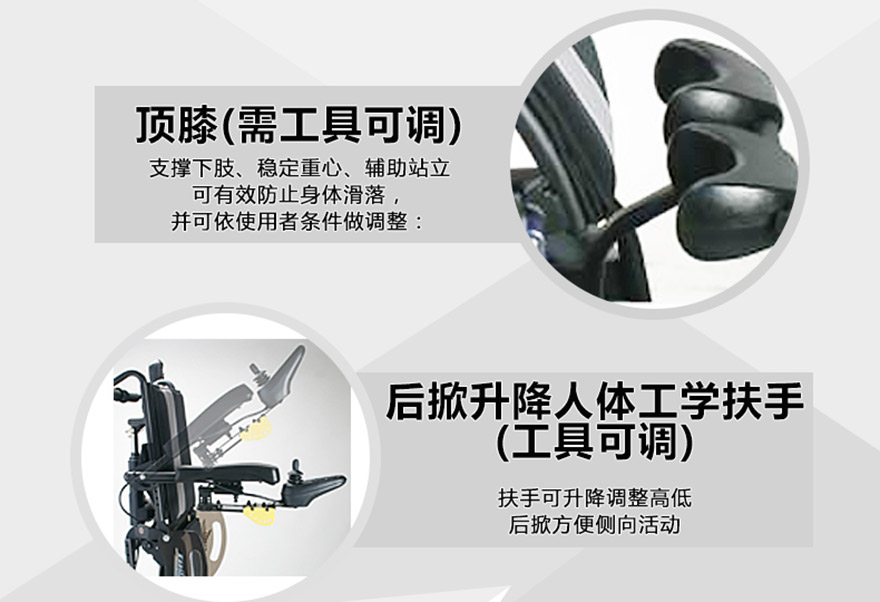 康揚(yáng)KP80站立式電動(dòng)輪椅功能細(xì)節(jié)圖