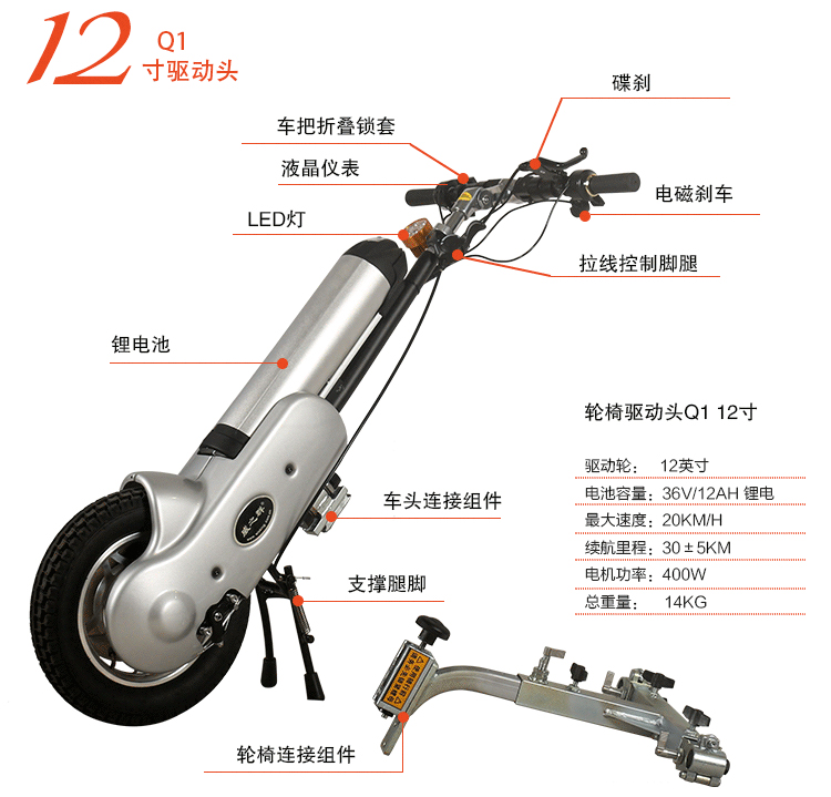 威之群電動輪椅車頭Q1-12,運(yùn)動輪椅車頭,輪椅電動車頭,威之群電動輪椅,威之群電動輪椅車