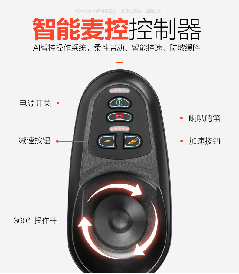 斯維馳SW008電動(dòng)輪椅控制器