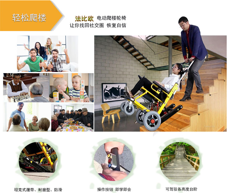 電動爬樓輪椅示意圖