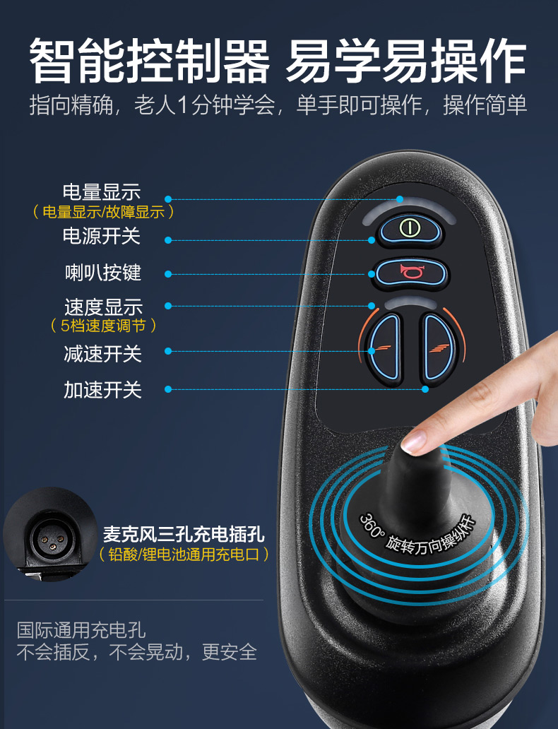 斯維馳SW1102C電動(dòng)輪椅原裝進(jìn)口控制器